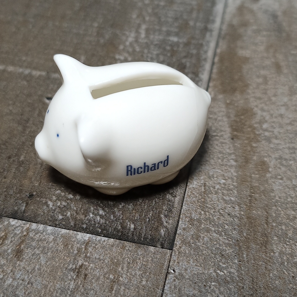 Vintage Porcelain Lucky Penny Holder for "Tom" Retired